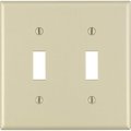 Leviton Ivory 2 gang Thermoset Plastic Toggle Wall Plate 86009-000